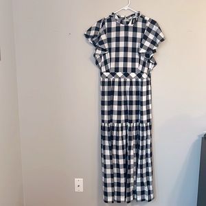 Express x Ladygang checkered maxi dress